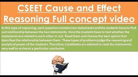 CSEET Logical Reasoning : Cause AND effect reasoning(Full concept video with notes and tricks)