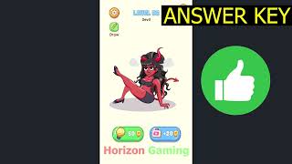 Naughty Puzzle Tricky Test LEVEL 52 Devil - Gameplay Walkthrough Android IOS