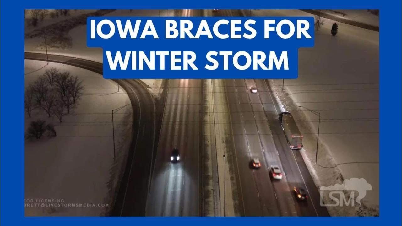 01112024 Urbandale, IA Interstate 80 and Urbandale Ahead of Winter Storm Gerri YouTube