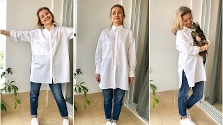 🔴 БЕЗ ОВЕРЛОКА / Как сшить рубашку / diy / Люксовая обработка / sew a shirt / 2024 / Оверсайз / #23