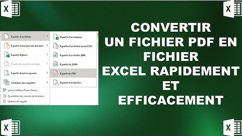 Convertir un fichier pdf en fichier Excel #Excel #Excel pour débutant