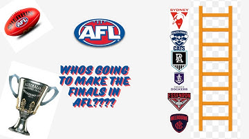 Squiggle AFL Ladder Predictor who makes finals!!