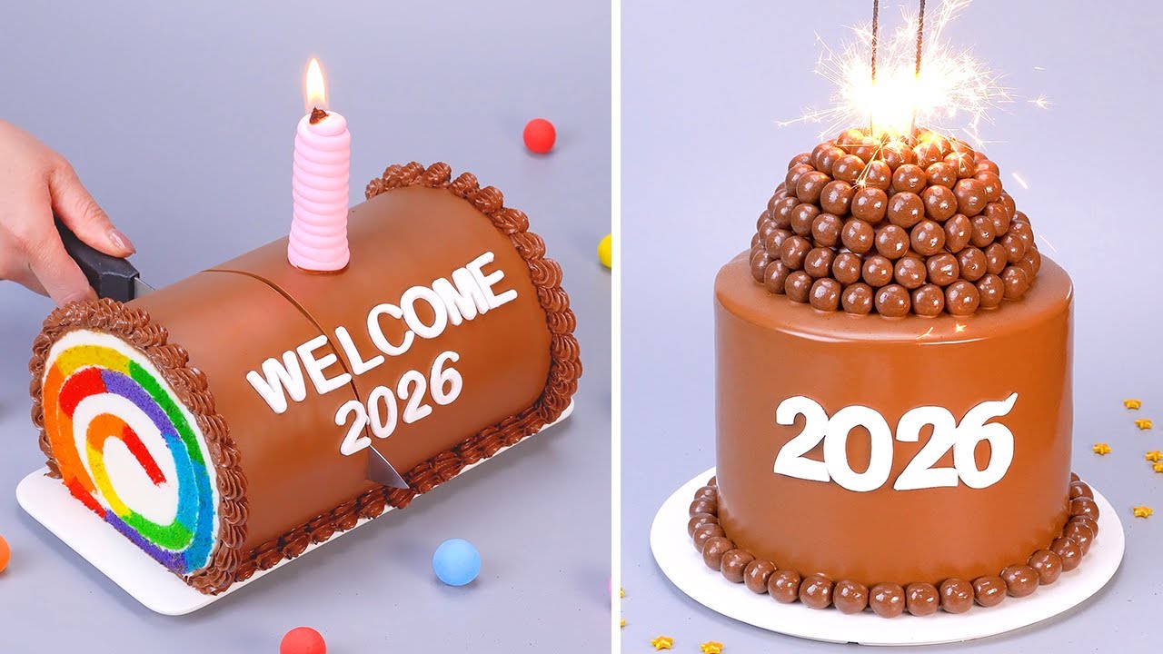 Happy New Year 2026 🎇 The Best CHOCOLATE Cake Video 🎊🎈 New Year Special Cake Design Ideas 🌷