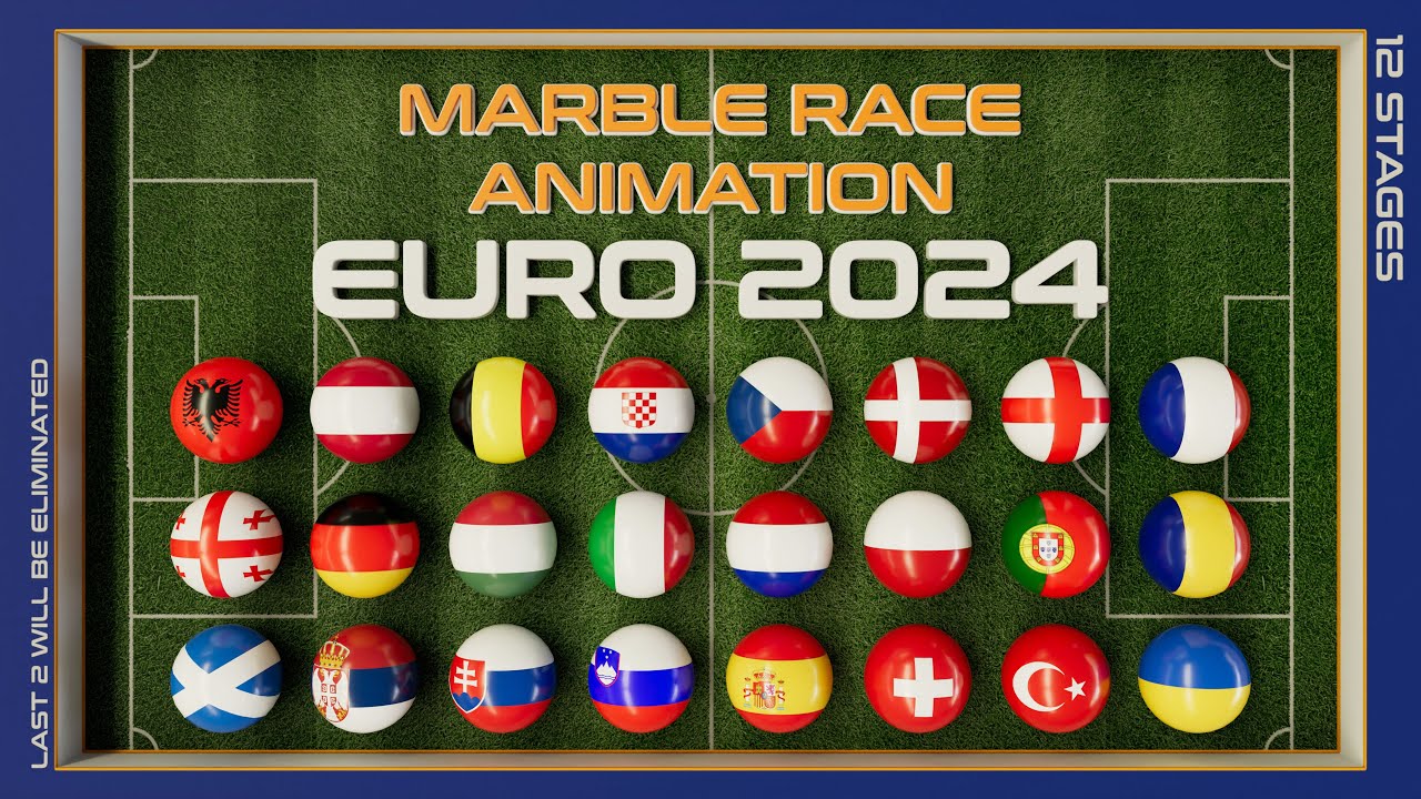 EURO 2024 - MARBLE RACE 3D - ALGODOO STYLE