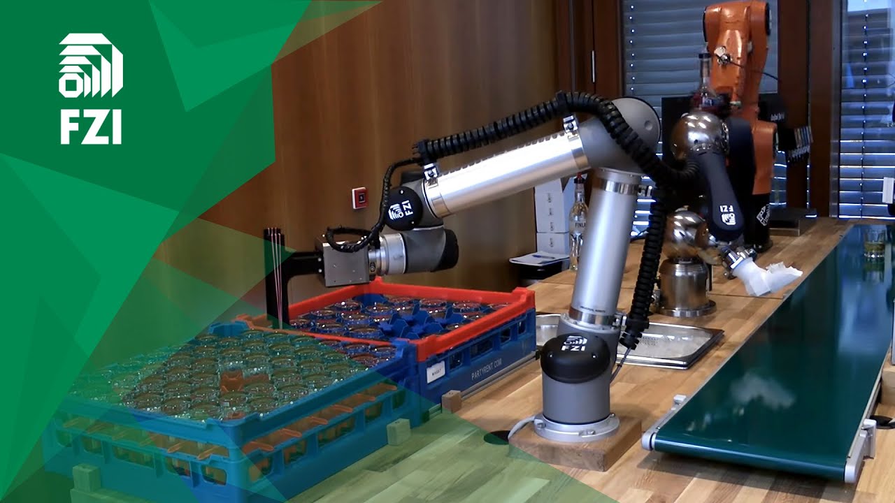 ROSI Applications Cocktail Bot 4.0 Five Robots Make Your Personal Drinks YouTube