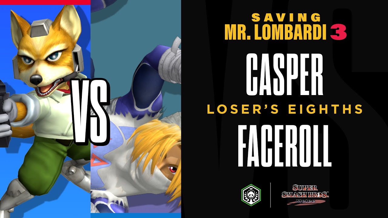 SAVING MR. LOMBARDI 3 - Casper (Fox) vs Faceroll (Sheik) - SSBM - Loser's Eighths