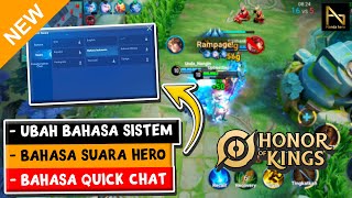 CARA MENGGANTI BAHASA DI HONOR OF KINGS | UBAH SUARA HERO HOK
