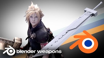 Final Fantasy VII - Fusion Sword parte 2 - BLENDER WEAPONS (Blender)