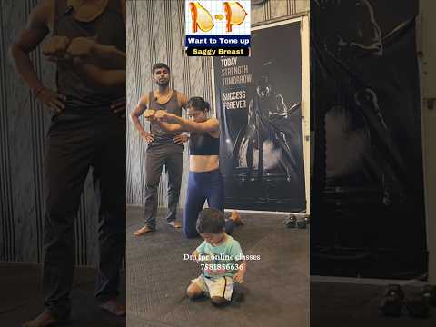 Saggy breast/upper body fat loss exercise at home. #fatloss #weightloss