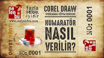 Numaratör Nasıl Verilir - Corel Draw Dersleri