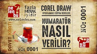 Numaratör Nasıl Verilir - Corel Draw Dersleri