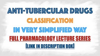 Anti Tubercular Drugs Classification with Mnemonics : Pharmacology Drugs Series