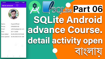 SQLite Android advance Course Part 06 | Bangla | detail activity open
