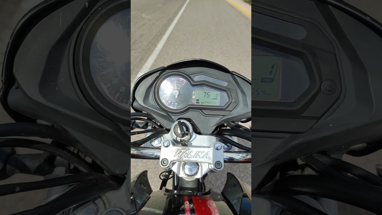 velocidad máxima de Italika ft250ts en 800 metros con un piloto de 100kg.