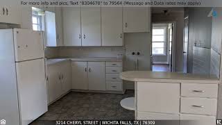Priced at $900 - 3214 CHERYL STREET, Wichita Falls, TX 76309
