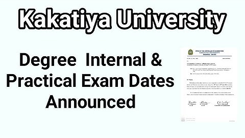 KU Internal and Practical Exam dates || Exam Pattern