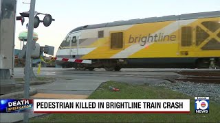 Pedestrian killed after being struck overnight by Brightline train
