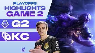 G2 vs KC - Game 2 |  INSANE BACKDOOR CINEMA ENDING | LEC 2026 Versus Playoffs UB R2 - Base Race