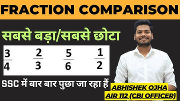 Comparison Best Concept II Revision series Class 03 II SSC CGL/CHSL 2023 - 24 II Abhishek Ojha Sir