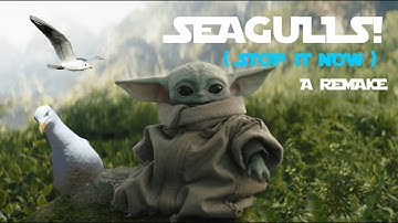 Grogu and Luke remake "Seagulls, Stop it now"