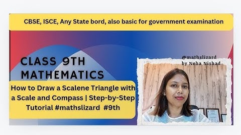 How to Draw a Scalene Triangle with a Scale and Compass | Step-by-Step Tutorial #mathslizard  #9th