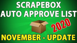 Scrapebox Auto Approve List 2020 - (Update: November, 2020) - Dofollow/Edu/Gov scrapebox list