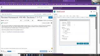 Finding A Confidence Interval of The Mean in StatCrunch