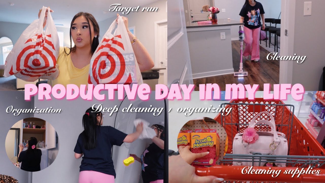 Productive day in my life ♡: target run, cleaning supplies, organizing, & apartment reset 🧽🏠