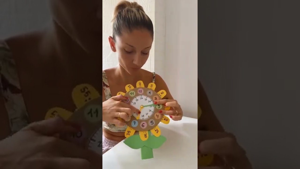 Reloj para aprender las horas #maestrainfantil #maestraprimaria #shorts #shortvideo #parati #viral