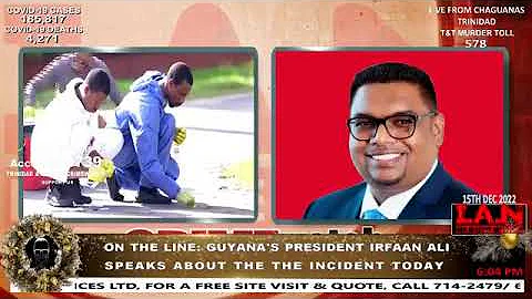 Ian Alleyne spoke with his Excellency Irfaan Ali, ...