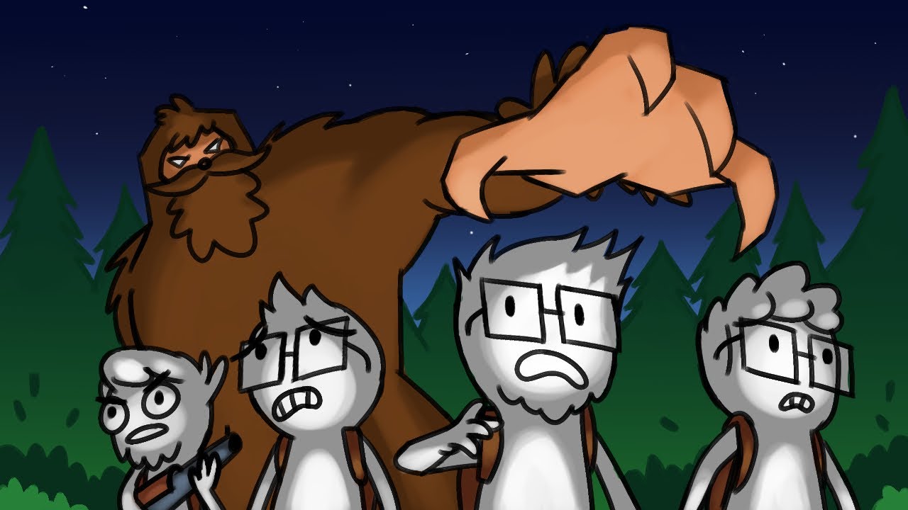 CAP, ALAN, FALL e VX caçando o Pé Grande - Animação