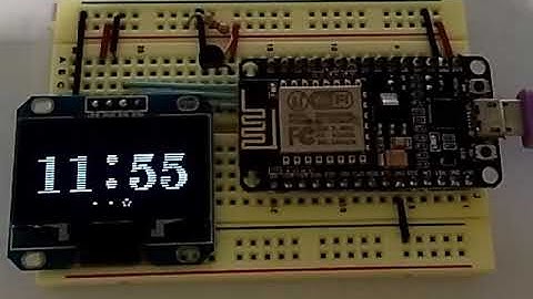ESP8266 Local Time Internet Clock and temperature With OLED