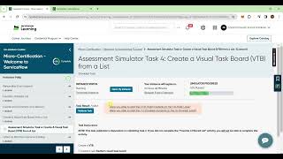 Micro-Certification - Welcome to ServiceNow | Create a Visual Task Board (VTB) from a List