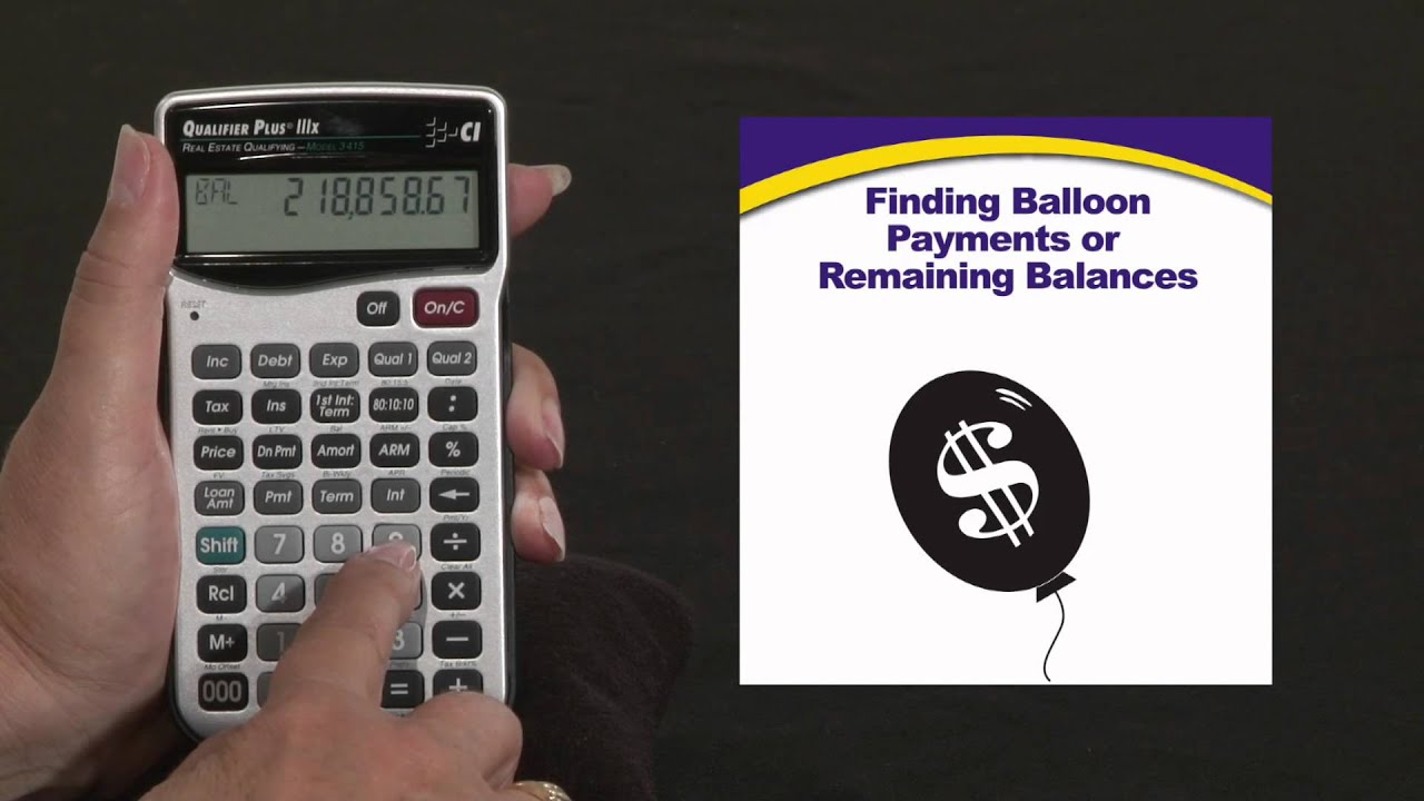 Qualifier Plus IIIFx Balloon Payments How To - YouTube