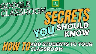 How to add students to your Google Classroom