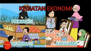 KEGIATAN EKONOMI PRODUKSI DISTRIBUSI KONSUMSI - KELAS 4 SD - ruang kelas kak rahmi