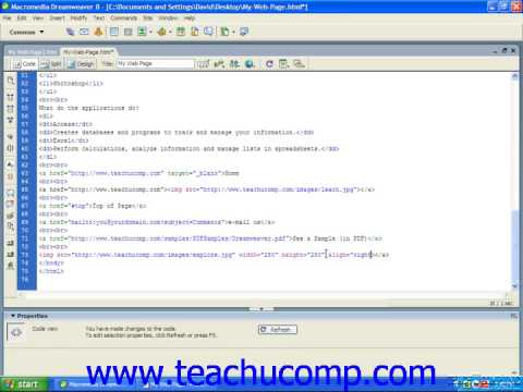HTML Tutorial Aligning Images Training Lesson 8.4