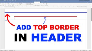 How To Add a Top Border In Word