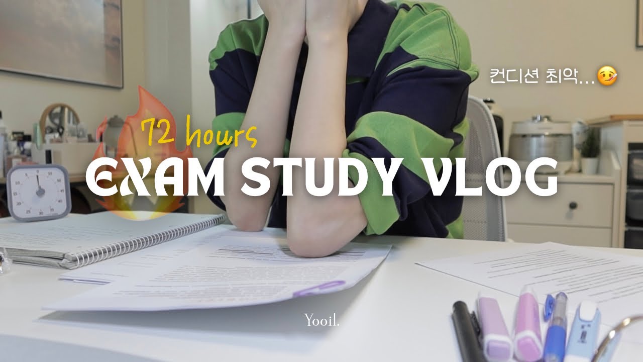 (sub) 이걸 해내면 난 뭐든지 할 수 있다..🧎🏻‍♀️‍➡️| 시험 노쇼 직전까지 간 시험기간 브이로그🔥