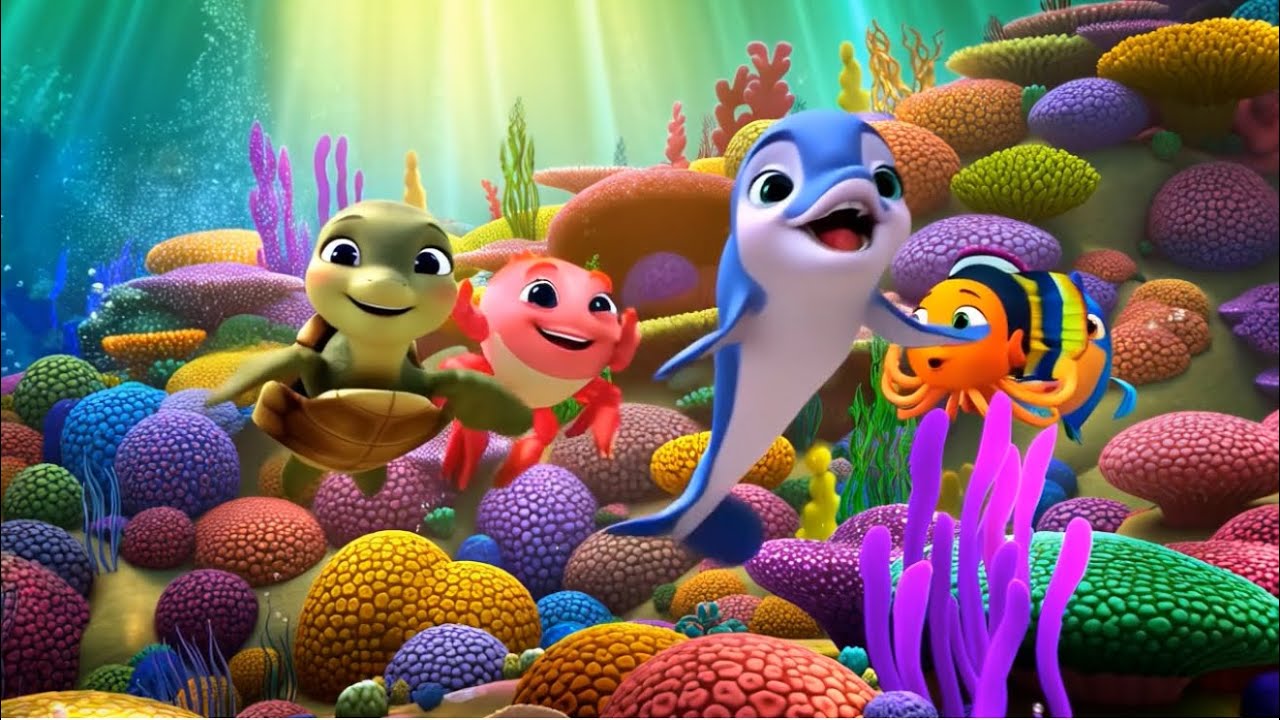 Kids Learning Video | Ocean Friends Fun Facts! | Dolphins, Turtles, Octopus & More | MiniGiggleToons
