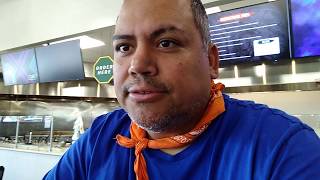 Go Astros having ball park hot dogs at speedy stop in Bay City Texas