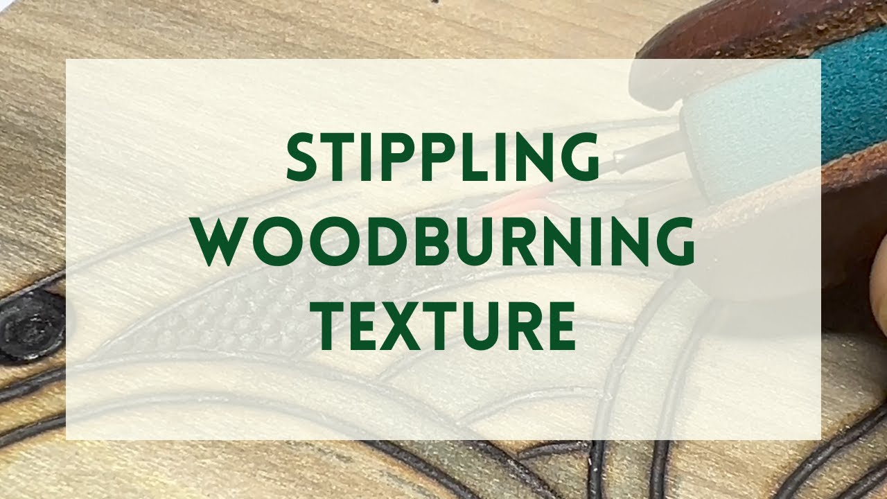 Stippling Fill Texture Woodburning Technique (30-sec Demo)