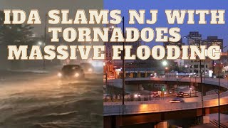 IDA slams NJ with tornadoes massive flooding / Newark  September 1st  2021
