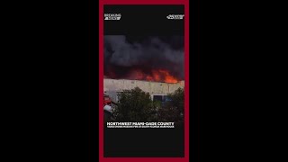 CHOPPER VIDEO: Massive warehouse fire in northwest Miami-Dade