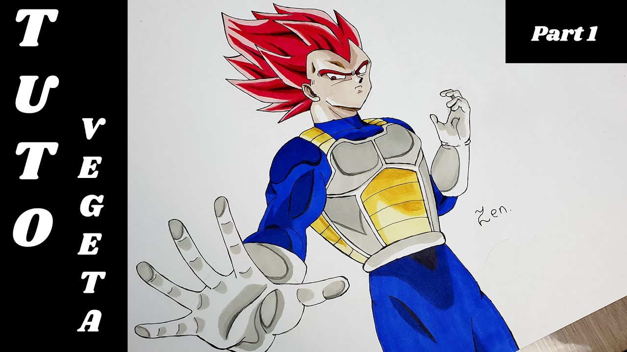 Tuto Dessin Manga Vegeta Part 1 Croquis Et Encrage