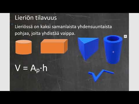 Video: Kuinka Lasketaan Sylinterin Tilavuus