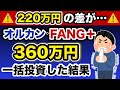 【ファングプラス 大暴落】360万円を一括投資した結果…オルカンとの差がヤバい【新NISA】