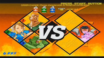 Capcom VS SNK 2 Guile Chun-Li Blanka arcade mode
