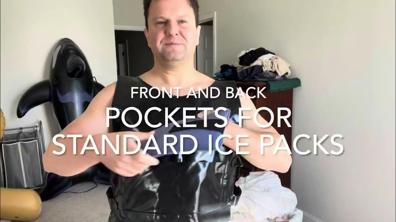 New soft PVC ice pack vest! Stay at a comfy cool temperature inside