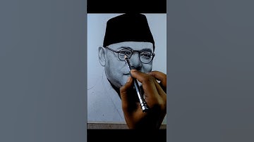 Netaji Subhash Chandra Bose Realistic Drawing ✍️❤️, Netaji jayanti 🇮🇳, Republic Day drawing #netaji